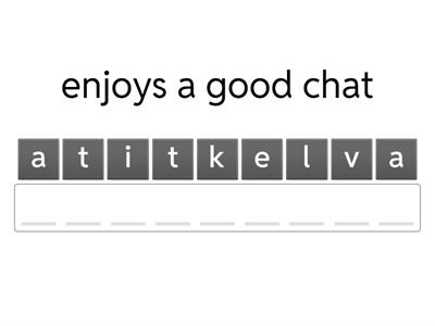 Personality Adjectives (I1-I2)