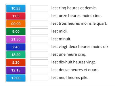 Quelle heure est-il?