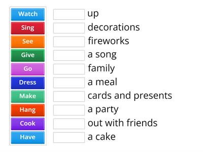 Celebration Collocations