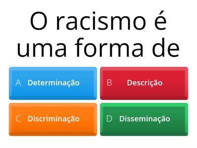 Trabalho sobre o racismo - Ens. Religioso