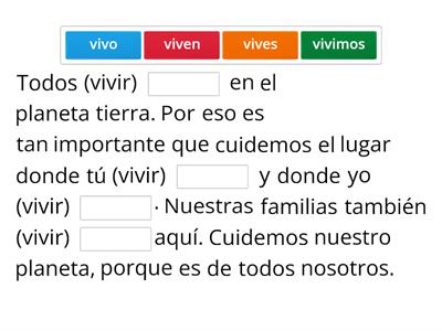 ¡A CONJUGAR VERBOS! Terminación "-IR"