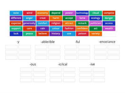 Word Formation (adjectives)