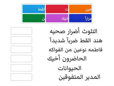 استخرجي المفعول به لكل جمله