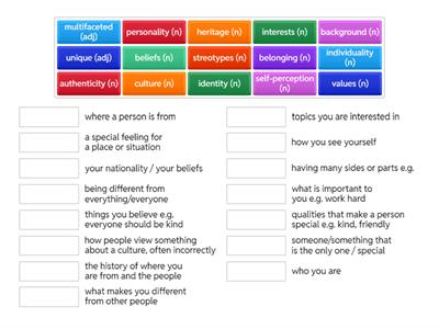 Identity words ESOL L2
