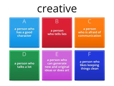 Character Traits/Personality Traits 