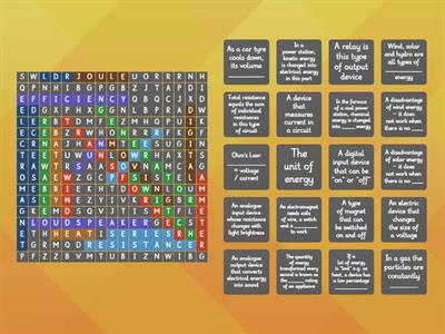 N4 Physics - E&E revision wordsearch