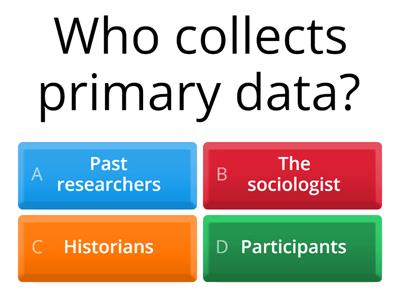 Types of data - research methods