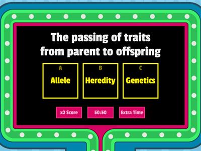 Unit 4: Genetics Vocabulary 