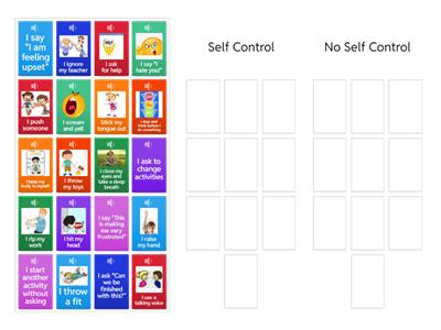 Self Control vs. No Self Control