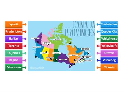 Canada 2 - Capitals Map