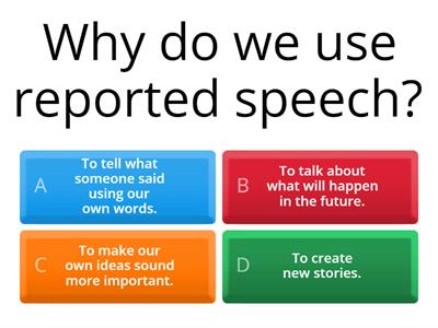 Reported speech - part 1 - revision