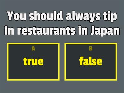 Japanese Etiquette: True or False