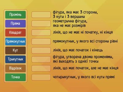 Геометричні фігури 2 клас