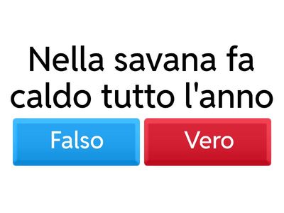 VERO-FALSO sugli habitat terrestri e acquatici