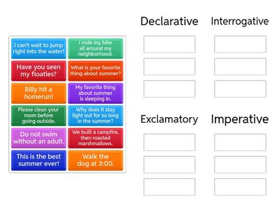 Types of Sentences Sort