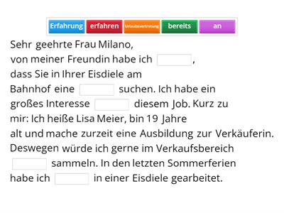 DTZ-Brief „Bewerbung“