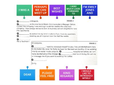 Emails - Introducing yourself (BP B1)