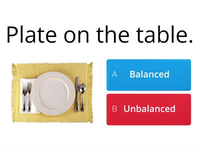 Balanced and Unbalanced Forces