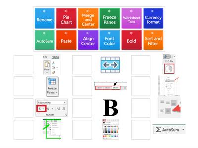 Excel Buttons Matching Quiz