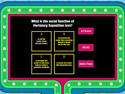 Hortatory Exposition Text Exercises