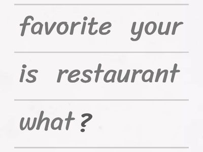 unjumble questions - unit 1-7 - four corners
