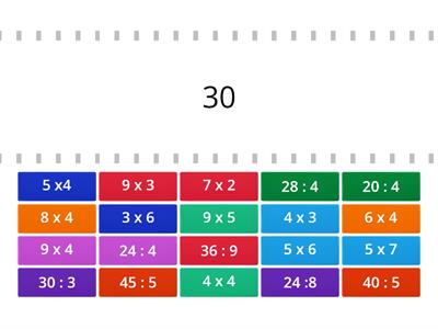 Násobenie a delenie - 2,3,4,5