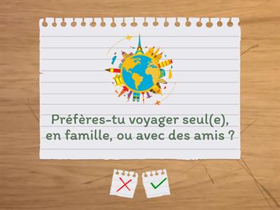 Questions pour un voyage