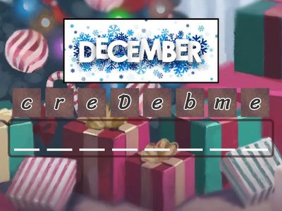 Annemie English - 아느미 잉글리시 - 원어민 영어 교습소 Christmas Word List 1: The Month of December - Spelling (clues)