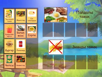 Пайдалы және зиянды тағамдар