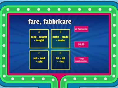 verbi irregolari inglese 