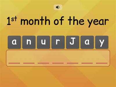 Months of the year