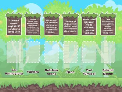 Cümlenin ögeleri eşleştirme etkinliği