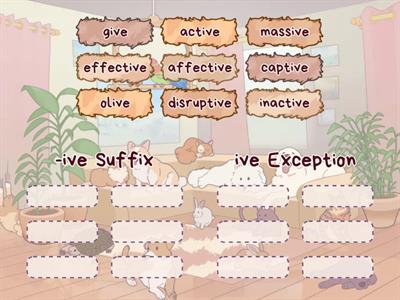 -ive or Suffix -ive