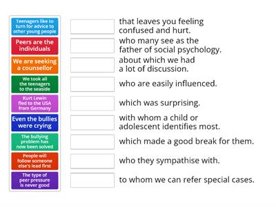 Matching relative clauses