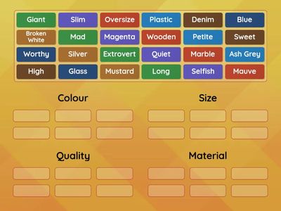 Identify the Adjective Orders [XI]