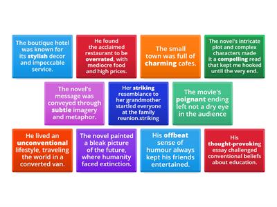Adjectives for talking about art and culture