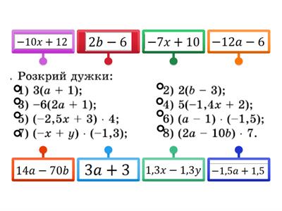 Розкриття дужок 6 клас