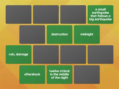 SURVIVORS' STORIES VOCABULARY 