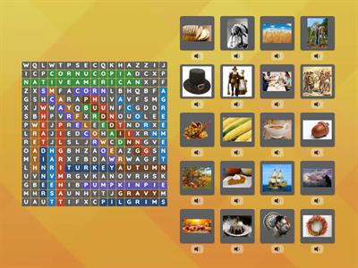 Thanksgiving word search