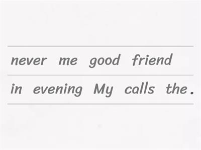 Present Simple (word order)