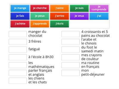 Verbes fréquents et objets