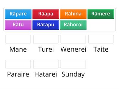 Māori days of the week 