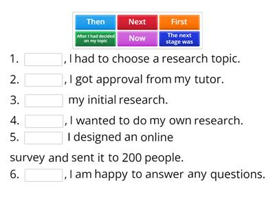Presenting a project: signposting language