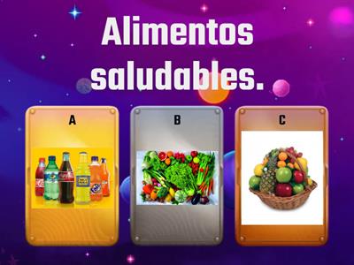 Alimentación saludable y no saludable.