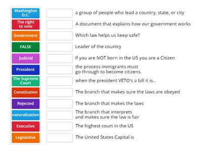 The 3 Branches of Government Study Guide