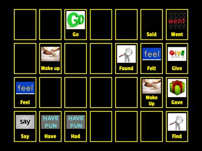 Super Minds 3 unit 7 - irregular verbs find the match 