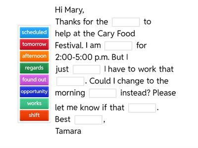 Email responses