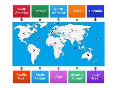 Find the Continents and Oceans!
