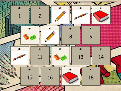 School Objects (memory game)