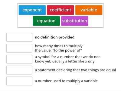 Algebra Vocab Example